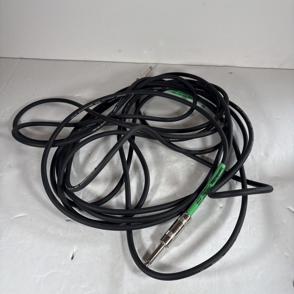 Pro Co Music‎ Mover 25 Ft Instrument Cable Black & Green (Sweetwater)